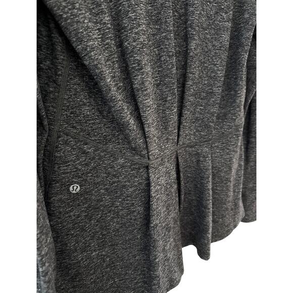 Lululemon Warm Your Core Long Sleeve Tee Heathered Black Size Medium - Picture 8 of 11